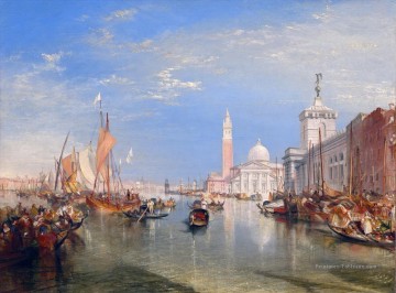 Venise Le Dogana et San Giorgio Maggiore Turner Peinture à l'huile
